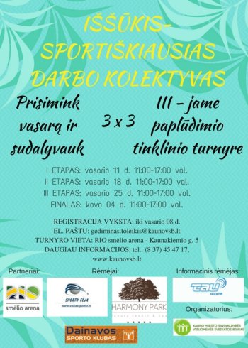 Sportiškiausias Kauno miesto darbo kolektyvas 2017