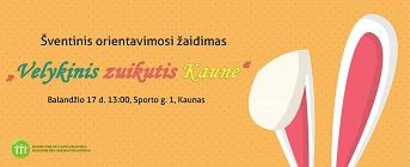 Kauniečiai kviečiami į orientavimosi žaidimą "Velykų zuikutis Kaune"